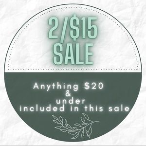 2/$15 Sale